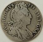 SIXPENCES 1698  WILLIAM III 3RD BUST PLUMES RARE GF