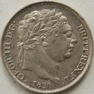 SIXPENCES 1820  GEORGE III INVERTED 1 IN DATE VERY RARE GEF