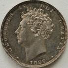 SIXPENCES 1826  GEORGE IV BARE HEAD PROOF RARE UNC T