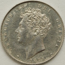 SIXPENCES 1826  GEORGE IV BARE HEAD PROOF RARE GEF