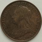 HALFPENCE 1895  VICTORIA OLD HEAD GVF