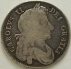 HALF CROWNS 1680  CHARLES II 4TH BUST RARE GF