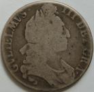 CROWNS 1695  WILLIAM III 1ST BUST SEPTIMO NF