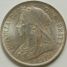 HALF CROWNS 1897  VICTORIA  UNC LUS