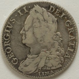 HALF CROWNS 1746  GEORGE II LIMA GF