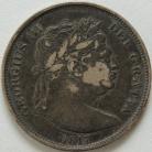 HALF CROWNS 1817  GEORGE III LARGE BULL HEAD GF