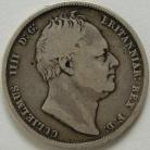 HALF CROWNS 1834  WILLIAM IV WW IN SCRIPT GF