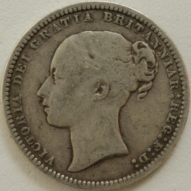 SHILLINGS 1868  VICTORIA DIE NUMBER 36 GF