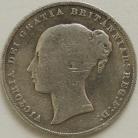 SHILLINGS 1859  VICTORIA 9 OVER 8 RARE GF