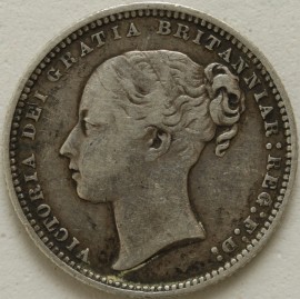 SHILLINGS 1872  VICTORIA DIE NUMBER 52 NVF