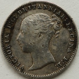 GROATS 1854  VICTORIA 5 OVER 5 SCARCE GVF