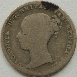 GROATS 1854  VICTORIA 5 OVER 5 SCARCE F