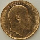 SOVEREIGNS 1907  EDWARD VII MELBOURNE TINY EDGE KNOCK BU