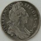 SIXPENCES 1696  WILLIAM III 1ST BUST 1ST HARP GF