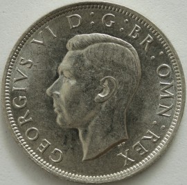 HALF CROWNS 1942  GEORGE VI  BU