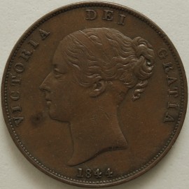 PENNIES 1844  VICTORIA  GVF