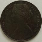 PENNIES 1860  VICTORIA TOOTHED BORDER FLAN FLAW AFTER D:' F17 VERY SCARCE GVF