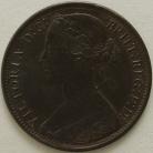 PENNIES 1868  VICTORIA SCARCE GEF