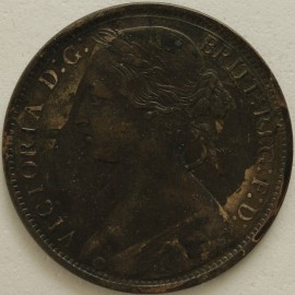 PENNIES 1871  VICTORIA F61 RARE GVF