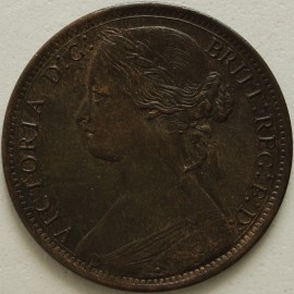 PENNIES 1873  VICTORIA F64 GEF