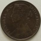 PENNIES 1878  VICTORIA F94 WIDE DATE VERY SCARCE EF