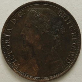 PENNIES 1879  VICTORIA F97 WIDE DATE NEF