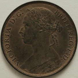 PENNIES 1881 H VICTORIA F108 UNC LUS