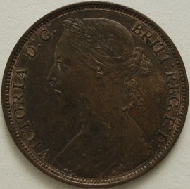 PENNIES 1886  VICTORIA F123 GEF