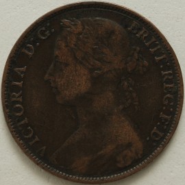 PENNIES 1886  VICTORIA F123 VF