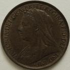 PENNIES 1895  VICTORIA F141 HIGH TIDE UNC.T