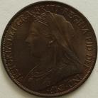 PENNIES 1901  VICTORIA SUPERB TONE UNC