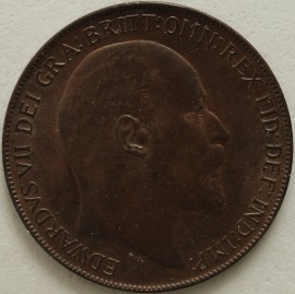 PENNIES 1910  EDWARD VII SUPERB TONED  UNC