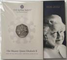 FIFTY PENCE 2022  ELIZABETH II HER MAJESTY QUEEN ELIZABETH II JUBILEE PACK BU