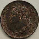 FARTHINGS 1821  GEORGE IV  UNC LUS