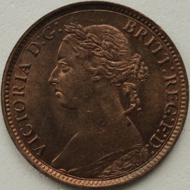 FARTHINGS 1893  VICTORIA TINY CARBON SPOT BU