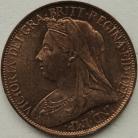 FARTHINGS 1895  VICTORIA OLD HEAD UNC LUS