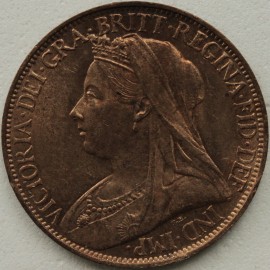 FARTHINGS 1895  VICTORIA OLD HEAD UNC LUS