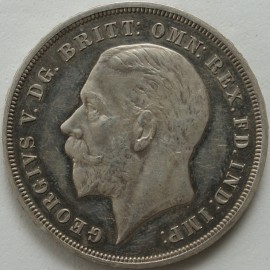 CROWNS 1935  GEORGE V RAISED EDGE PROOF - LIGHT TONE UNC.L.T