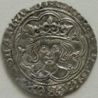 RICHARD III 1483 -1485 RICHARD III GROAT. TYPE 1. READING RICARD. LONDON MINT. MM HALVED SUN AND ROSE. CRIMPED GVF