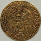 HENRY VIII 1509 -1526 HENRY VIII ANGEL. ST.MICHAEL SLAYING DRAGON. REVERSE SHIP SAILING RIGHT. H AND ROSE EITHER SIDE OF MAST. MM CASTLE. SCARCE. GVF