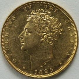 SOVEREIGNS 1825  GEORGE IV GEORGE IV BARE HEAD  GEF