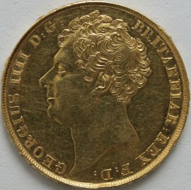 TWO POUNDS (GOLD) 1823  GEORGE IV GEORGE IV LARGE HEAD NEF