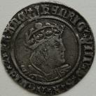 HENRY VIII 1526 -1544 HENRY VIII GROAT. 2ND COINAGE. LAKER BUST D. LARGE FACE WITH ROMAN NOSE. MM ARROW GOOD PORTRAIT VF