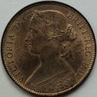 PENNIES 1860  VICTORIA TOOTHED BORDER F13 - SUPERB UNC LUS