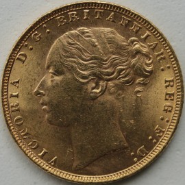 SOVEREIGNS 1872  VICTORIA LONDON ST GEORGE UNC LUS