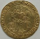EDWARD VI 1547 -1551 EDWARD VI HALF SOVEREIGN. POSTHUMOUS COINAGE. ISSUED IN THE NAME OF HENRY VIII. SOUTHWARK MINT. MM E SCARCE NVF