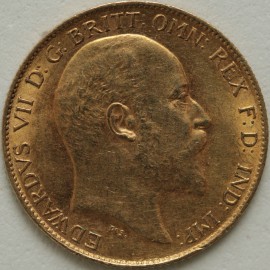 HALF SOVEREIGNS 1902  EDWARD VII LONDON EF