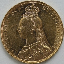 SOVEREIGNS 1890  VICTORIA JUBILEE HEAD MELBOURNE EF