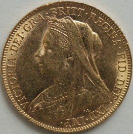 SOVEREIGNS 1899  VICTORIA OLD HEAD LONDON GEF