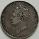HALF CROWNS 1825  GEORGE IV BARE HEAD NVF